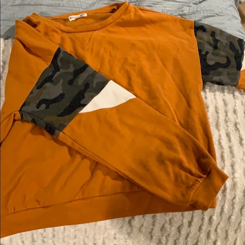 Orange and camp top